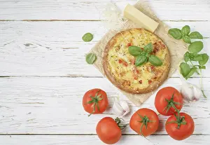 Italian Food Prints: Baked flat bread with tomatoes