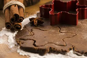 Empty Grocery Store Scene Prints: Baking Christmas gingerbread
