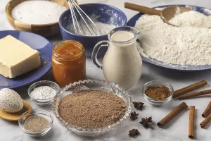 Baking Ingredients Print - Flour, Milk and Spices