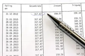 Studio Shot Of A Pen Prints: A ballpen lying on a contract