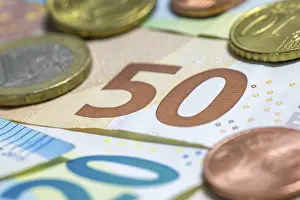 Paper Money Payment Prints: Banknotes, banknotes, 50 euro, notes
