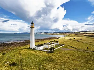 British Lighthouse Prints: Barns Ness Lighthouse from a drone