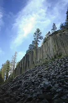 Travel Photography USA Prints: Basalt columns at Devils Postpile National Monument