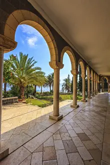 Basilica Architecture Prints: The basilica is surrounded by gallery with columns