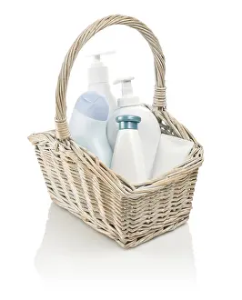 Beauty Studio Shot Prints: Basket with cosmetics