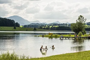 Bavarian Nature Photography Prints: Bathing area at the Forggensee