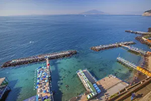 Uninhabited Mediterranean Shore Prints: Bathing jetties below the cliffs