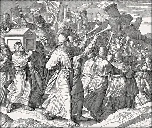 Uninhabited Ancient Towns Prints: Battle of Jericho, Old Testament