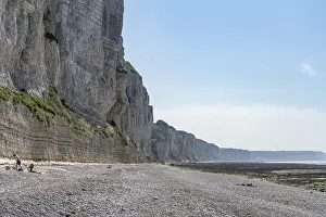 Western European Coastlines Prints: Beach and cliffs of Fecamp