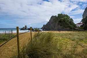 No People Beachfront View Prints: Beach and cliffs, Playa de Laga
