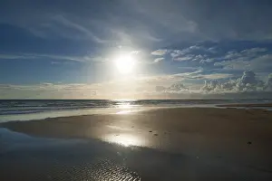 Low Tide Beach Scene Prints: Beach at low tide, Atlantic coast