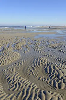 German North Sea Island Prints: Beach at low tide with wave-like pattern