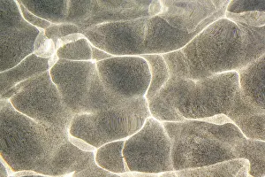 Beach Sand Texture Prints: Beach sand bottom ripple of water waves reflection texture