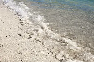 Seashell Images Prints: Beach sand and wave