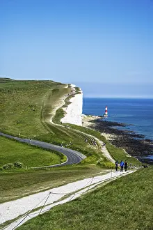 European Rock Formations Prints: Beachy Head Lighthouse, Beachy Head Cliffs