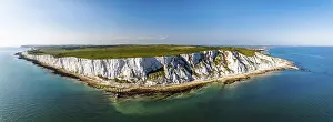 British Countryside Aerial Shot Prints: Beachy Head Lighthouse from a drone