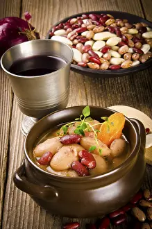 Empty Plate Still Life Prints: Bean soup