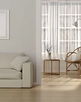 Images Dated 13th August 2024: Cozy Living Room 3D Print Art