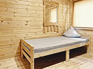 Interior Space Photo Prints: Bed in the Corner of the Bedroom