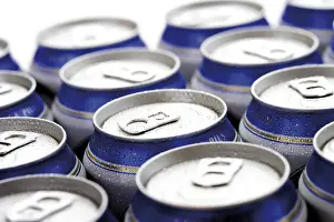 Alcoholic Beverage Photography Prints: Beer cans