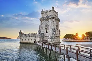 Famous Landmarks In Europe Prints: Belem Tower or Tower of St Vincent