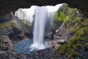 European Waterfall Photography Prints: Berglistuber waterfall in spring