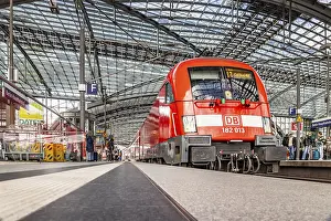 Urban Cityscape View Prints: Berlin Central Station by train