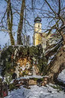 Abandoned Abbey Germany Prints: Bernried Monastery with cot in winter