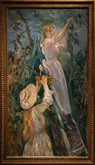 Images Dated 2nd February 2024: Berthe Morisot Cherry Tree Print, 1891 Oil on Canvas