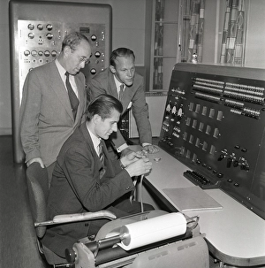 Framed Print : Print of BESK, Sweden's first electronic computer