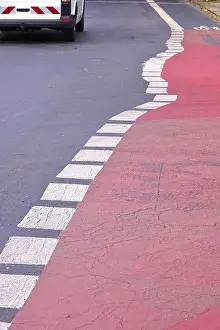 German Bicycle Path Prints: Bicycle, path, marking, Germany