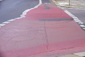 German Bicycle Path Prints: Bicycle, path, marking, Germany