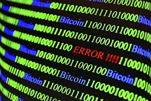 Bitcoin Symbolic Picture Prints: Binary code with Error lettering