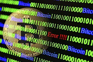 Binary Code Prints: Bitcoin, binary code with lettering Error