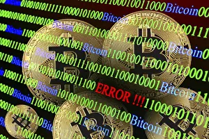 Binary Code Prints: Bitcoin, binary code with lettering Error