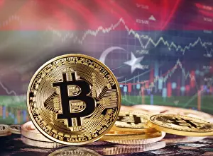 Blockchain Technology Africa Prints: Bitcoin with Libyan flag in the background