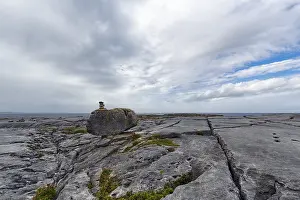Irish Coastline Views Prints: Bizarrely shaped limestone slabs