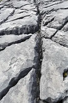 Irish Rocky Coastline Prints: Bizarrely shaped limestone slabs