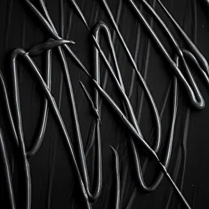 Abstract Wall Art Design Prints: Black cream texture background