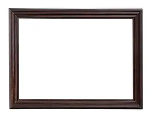 Plain White Background Prints: Black Picture frame