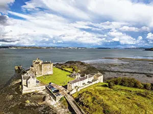 Historic Scottish Castles Prints: Blackness Castle over Forth Estuary from a drone