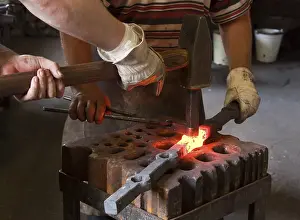 Protective Clothing Workwear Prints: Blacksmith and his assistant at work