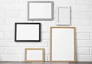 Concrete Structure Prints: Blank frames wall