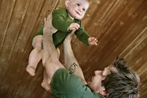 Father Son Bond Prints: Blond boy with his father