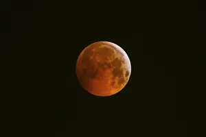 Blood Moon Eclipse Prints: Blood moon at total lunar eclipse