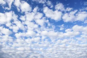 Blue Skies With Clouds Prints: Blue, cloudy sky