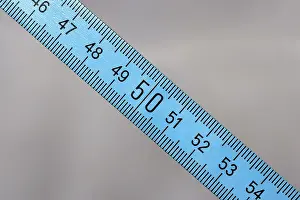 Measuring Tape Close Up Prints: Blue folding rule