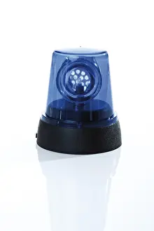 Flashing Blue Lights Prints: Blue light