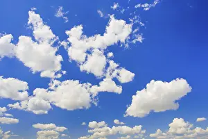 Deserted Landscape Photos Prints: Blue sky with clouds