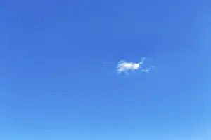 Cumulus Cloud Formation Prints: Blue sky, single small source cloud